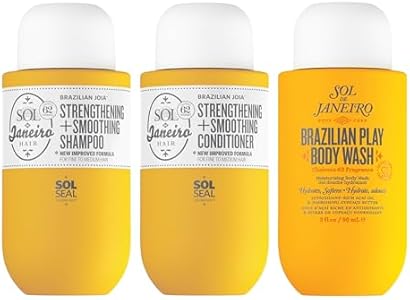 SOL DE JANEIRO Mini 4 Play Moisturizing Shower Cream Gel Body Wash + Brazilian Joia Damage Repairing Shampoo and Conditioner Set Sol de Janeiro