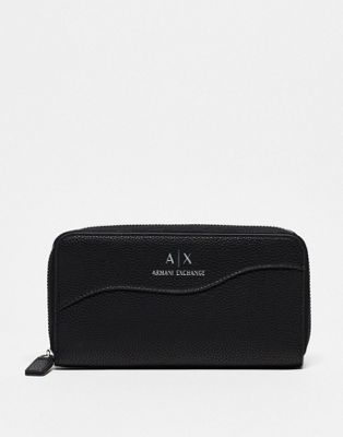 Черный кошелек с логотипом Armani Exchange AX ARMANI EXCHANGE
