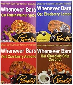 Pamela's Products Gluten Free Whenever Bars, Variety Pack of 4 Flavors, 20 Bars Total Pamela's Products