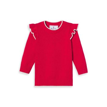Little Girl's &amp; Girl's Caroline Ruffled-Shoulder Sweater Classic Prep