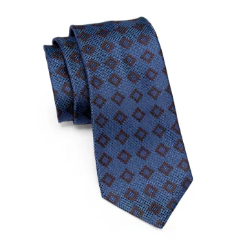Квадратный жаккардовый шелковый галстук Kiton