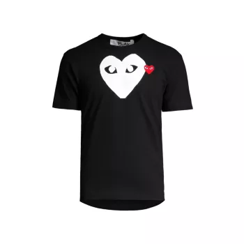 Хлопковая футболка с большим сердцем Comme des Garcons
