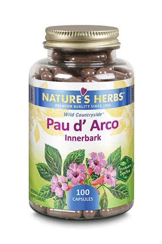 Pau D'Arco Innerbark, 100 капсул Nature's Herbs