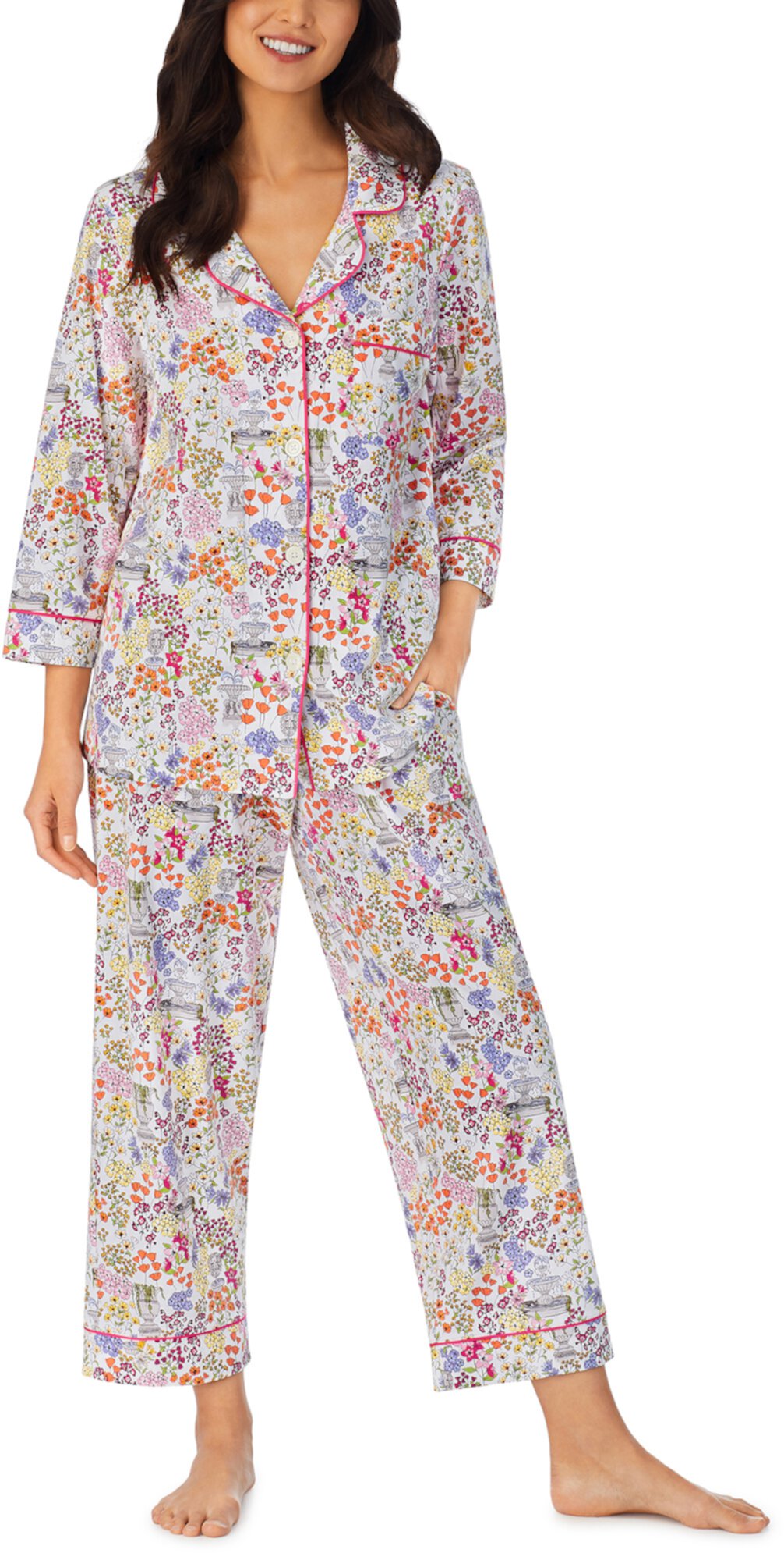 Укороченный пижамный комплект с рукавами 3/4 BedHead Pajamas