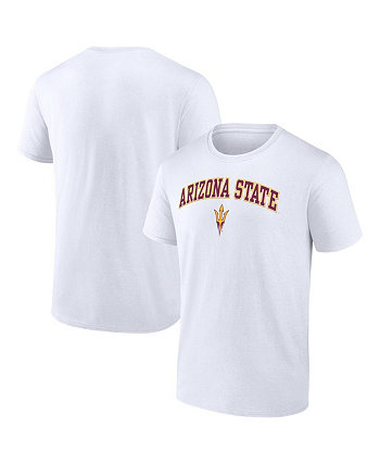Мужская белая футболка Arizona State Sun Devils Campus Fanatics
