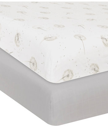 Хлопковая муслиновая простыня для кроватки для мальчиков и девочек Living Textiles
