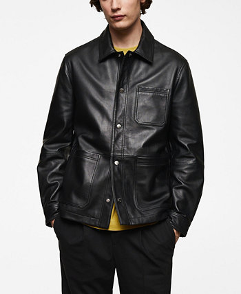 Men's 100% Nappa Leather Jacket MANGO