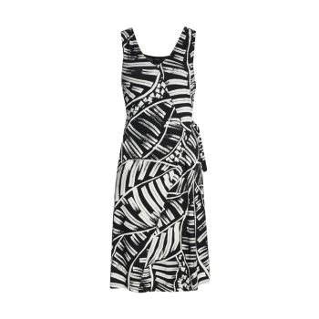 Платье из эластичного трикотажа с запахом Moonlit Palm NIC+ZOE