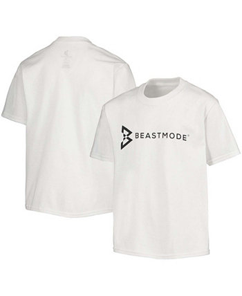 Youth White Team Basic Logo T-shirt Beast Mode