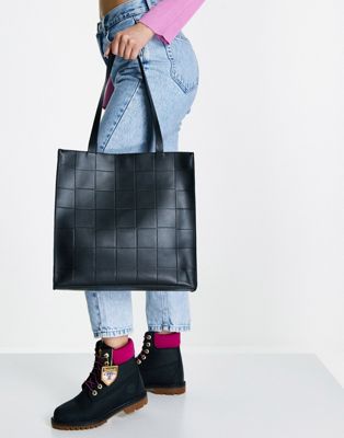 Черная плетеная сумка-шоппер ASOS DESIGN ASOS DESIGN
