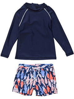 Купальник Snapper Rock Для мальчиков Fish Frenzy Long Sleeve Swim Set (Infant/Toddler/Little Kids) Snapper Rock