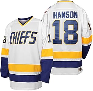 Men Hanson Brother 16 Jack 17 Steve 18 Jeff Charlestown Chiefs Stitched Movie Hockey Jerseys MESOSPERO