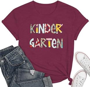 Kindergarten Shirt for Women Preschool Heart Tshirt Kindergarten Teacher Shirts Preschool Teacher Tee Qdl