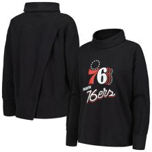 Women's Levelwear Black Philadelphia 76ers Sunset Pullover Sweatshirt LevelWear