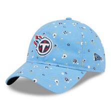 Women's New Era Light Blue Tennessee Titans  Floral 9TWENTY Adjustable Hat New Era