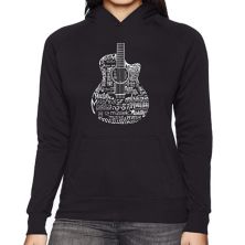 Languages Guitar - Women's Word Art Hooded Sweatshirt LA Pop Art