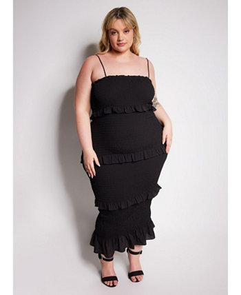 Women's Plus Size Ruffle Smocked Dress Rebdolls