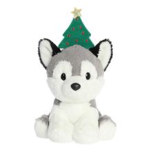 Aurora Medium Grey Holiday Holiday Cheer 11.5&#34; Kody Husky Festive Stuffed Animal Aurora