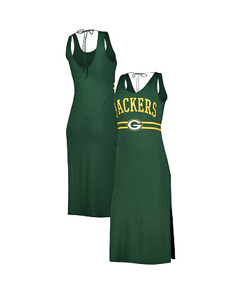 Женское зеленое тренировочное платье макси с v-образным вырезом Green Bay Packers G-III