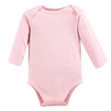 Luvable Friends Baby Girl Long-Sleeve Cotton Bodysuits 1pk, Pink Luvable Friends
