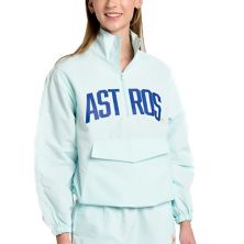 Women's Lusso Light Blue Houston Astros Parker Half-Zip Jacket Lusso