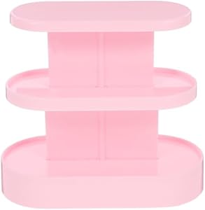 Abaodam Mini Storage Rack Models Dollhouse Accessories Mini Shelf Model Mini Shelf Ornament Mini House Accessory Miniature Rack Model Child Furniture Stand Pink Plastic Abaodam