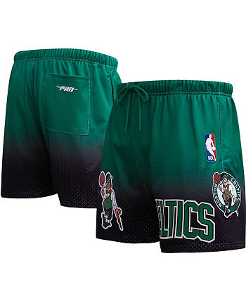 Мужские фиолетовые, зеленые шорты Kelly Boston Celtics в сетку с эффектом омбре Pro Standard