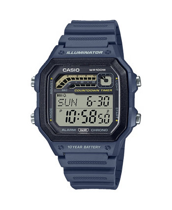 Мужские цифровые часы из синей смолы, 42,1 мм, WS1600H-2AV Casio