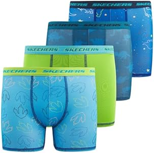 Skechers Boys Underwear 4 Pack Boxer Briefs for Boys Durable Stretch Breathable Moisture Wicking SKECHERS