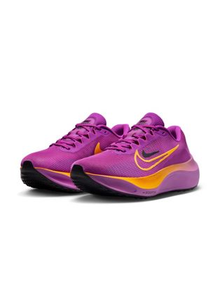 Nike Running Zoom Fly 5 sneakers in purple and orange Nike