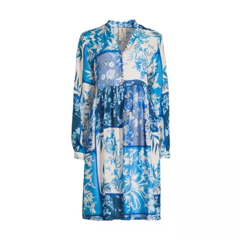 Thula Floral Silk Midi-Dress Johnny Was