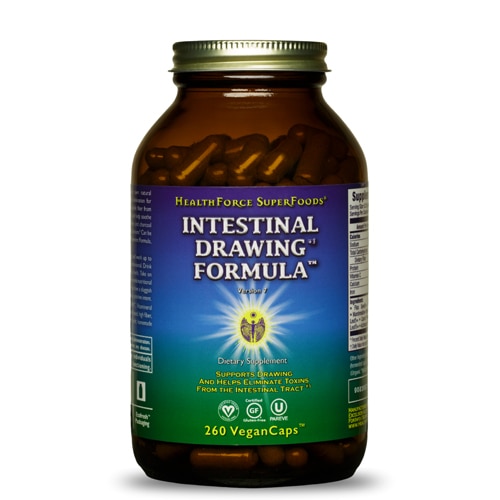 HealthForce Superfoods Intestinal Drawing Formula™ — 260 веганских капсул HealthForce Superfoods