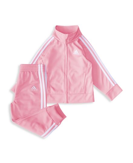 Куртка из двух частей трикотажа с логотипом для новорожденных девочек и amp; Комплект бегунов Adidas