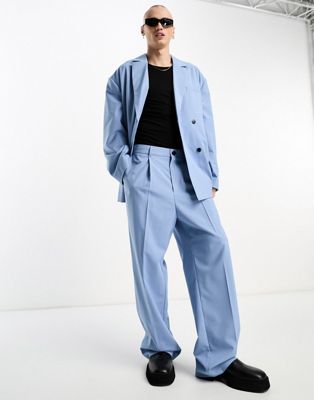 Светло-синие брюки свободного кроя Weekday Uno эксклюзивно для ASOS — часть комплекта Weekday