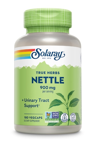 Целый лист крапивы Solaray — 450 мг — 180 растительных капсул Solaray