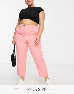 River Island Plus buttoned cigarette pants in pink - part of a set River Island Plus