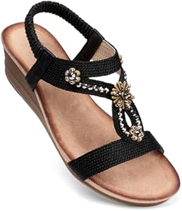 Женские Босоножки на каблуке SHIBEVER Wedge Sandals SHIBEVER