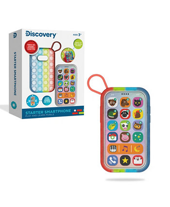 Мобильный стартовый смартфон «Играй и учись», обучающая обучающая игрушка с сенсорным чехлом-поппером Discovery