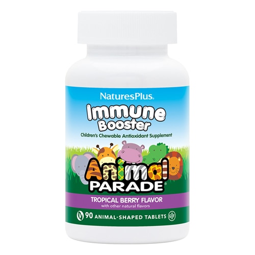 NaturesPlus Animal Parade Детский стимулятор иммунитета Тропическая ягода -- 90 жевательных таблеток NaturesPlus