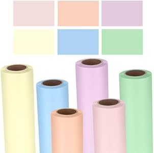 Colarr 6 Pack Bulletin Board Paper Roll Large Colored Craft Paper Fade Resistant Paper Bulk 18 Inches x 50 Feet Construction Paper Roll for Drawing Painting Classroom Decor(Light Color) Colarr