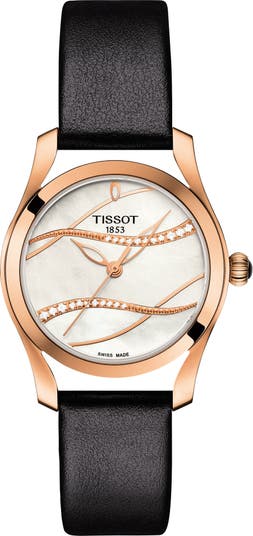 Часы T-Wave с кожаным ремешком, 30 мм Tissot