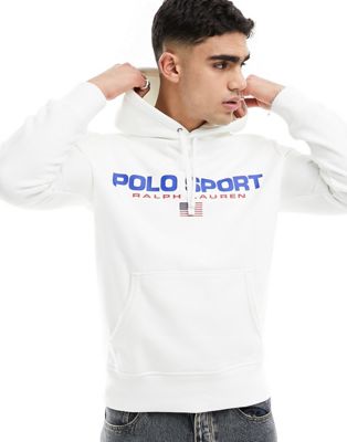 Белая худи с логотипом спереди Polo Ralph Lauren Sport Capsule Polo Ralph Lauren
