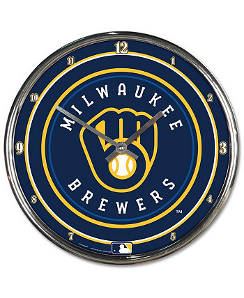 Круглые хромированные настенные часы Milwaukee Brewers Team Wincraft