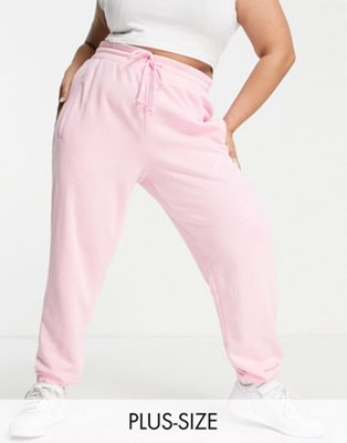 Розовые спортивные штаны с тройным логотипом addias Originals Plus 'Logomania' Adidas