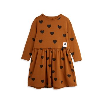Little Girl's &amp; Girl's Basic Hearts Long-Sleeve Dress Mini rodini