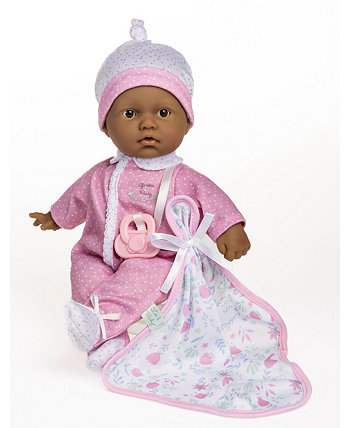 La Baby Hispanic 11-дюймовая мини-кукла с мягким телом, комбинезон с одеялом и набором сосок JC Toys