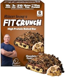 Протеиновые батончики FITCRUNCH, с 16 г белка, 3 г сахара, без глютена, 6 слоев Fit Crunch