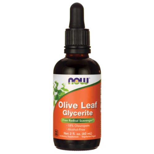 Глицерит оливковых листьев — 2 жидких унции NOW Foods
