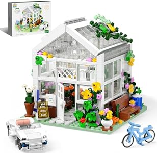 QLT QIAOLETONG Flower House Building Set, Compatible with Lego Flower House Create Elegance and Warmth Environment, with Beautiful Gift Box Toys for Boys Girls 6-12 and Building Lover (579 Pcs) QLT QIAOLETONG