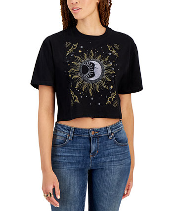 Укороченная футболка Celestial с короткими рукавами для юниоров Self Esteem